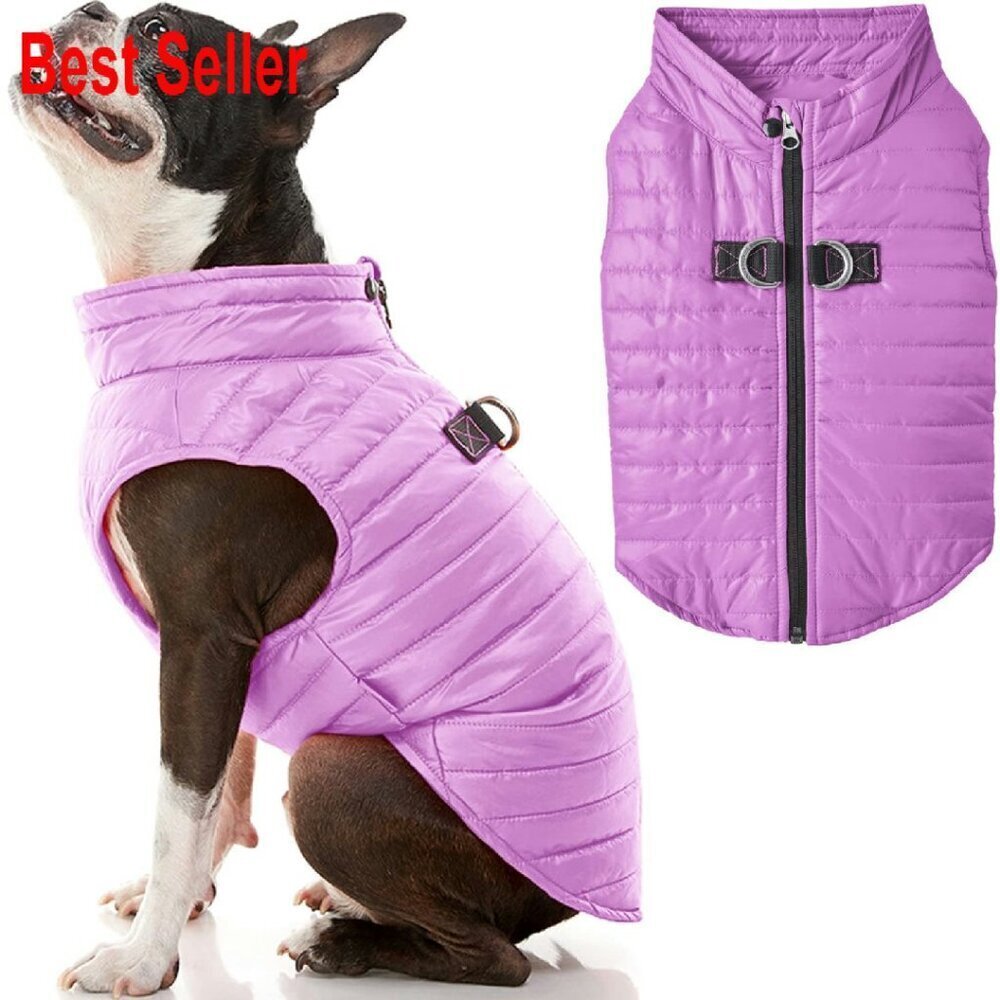 Ultra Lightweight Puffer Vest Dog Jacket Windbreaker Water Resistant Small